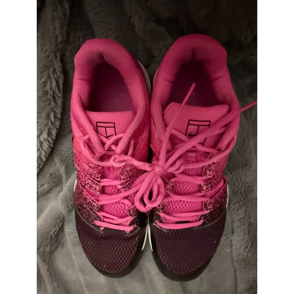 Nike Air Zoom Vapor X Knit Pink Black Tennis Shoes AA8027-605 Womens 11